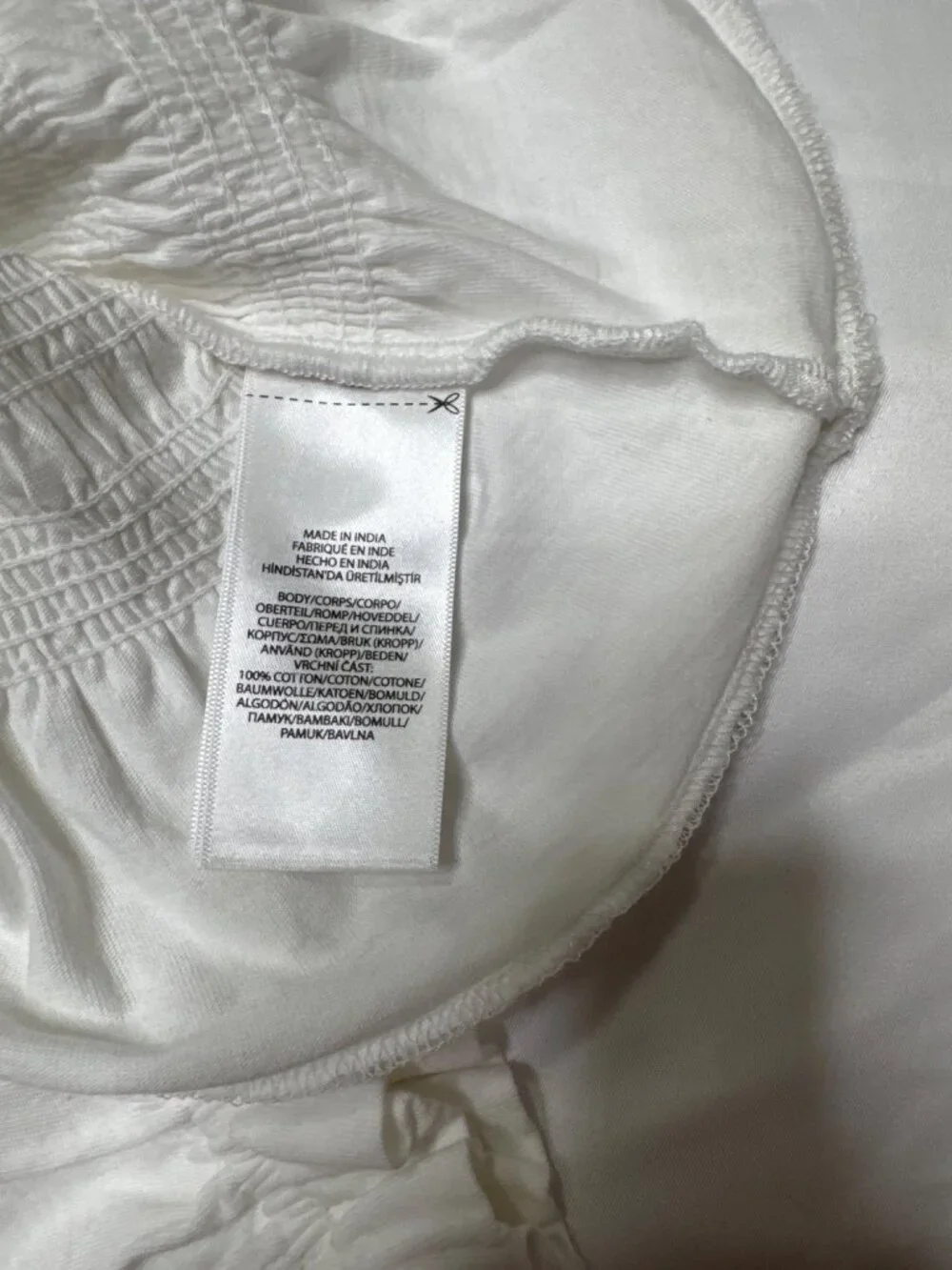 NWT/NWOT Ralph Lauren Smocked Puff-Sleeve Cotton Peplum Top White Size 6 & 6X